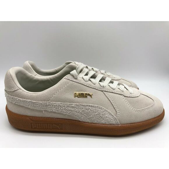 PUMA Men\'s Low-Top Army Trainer Bonanza Beige Suede 381228-01 Size 7.5